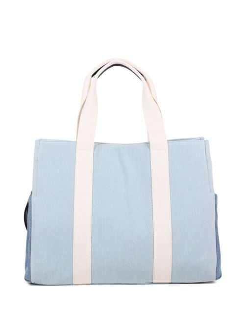 Borsa fasciatoio Chloé Kids in denim blu con logo Chloe' Kids | C20943Z10